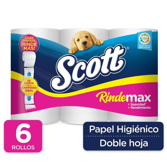 Papel Higiénico Scott Rindemax Doble Hoja 6 Rollos